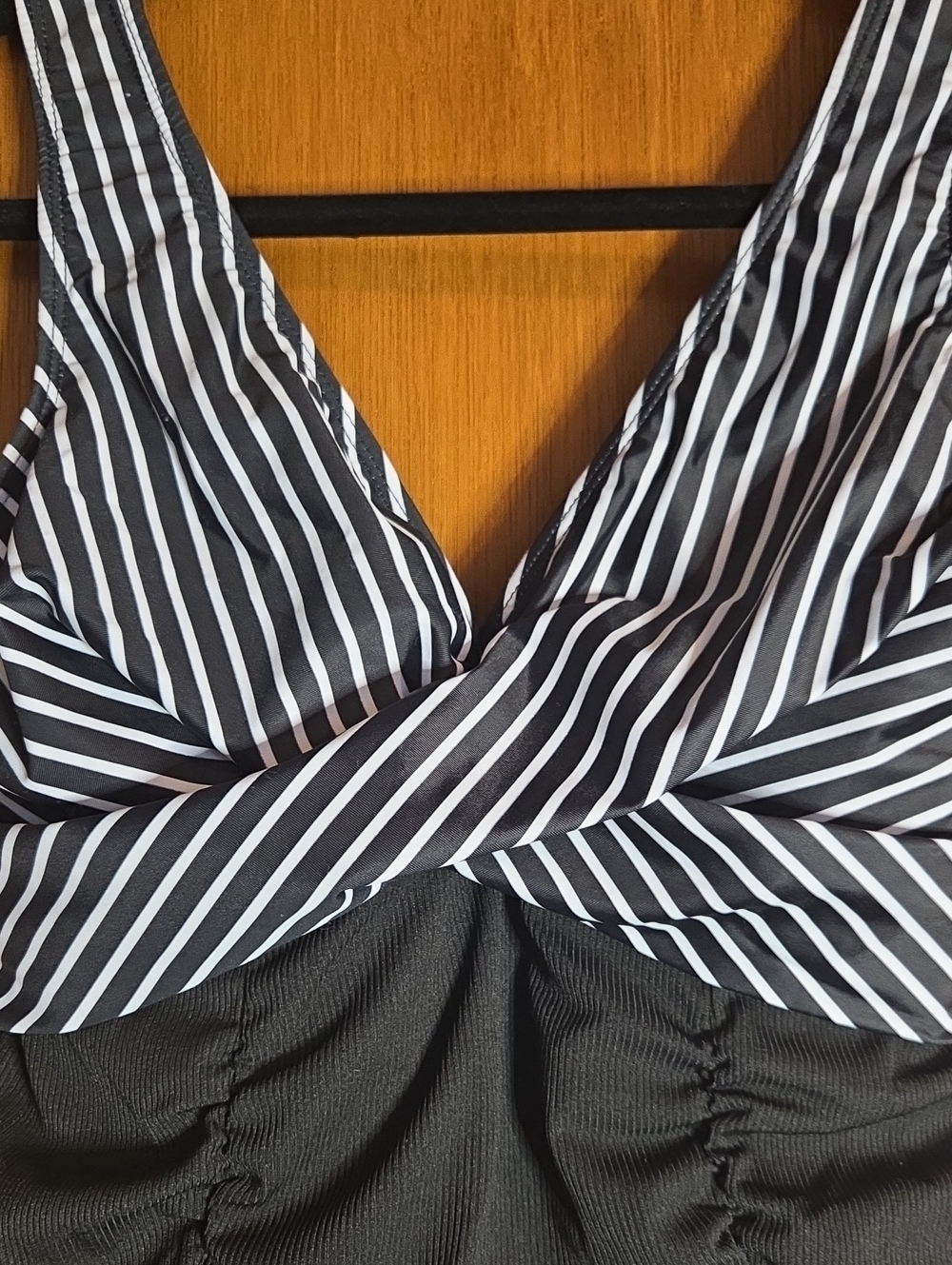 Black And White One Piece Swimsuit - Picture 2 of 8